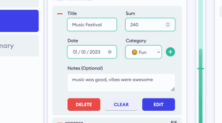 edit entries